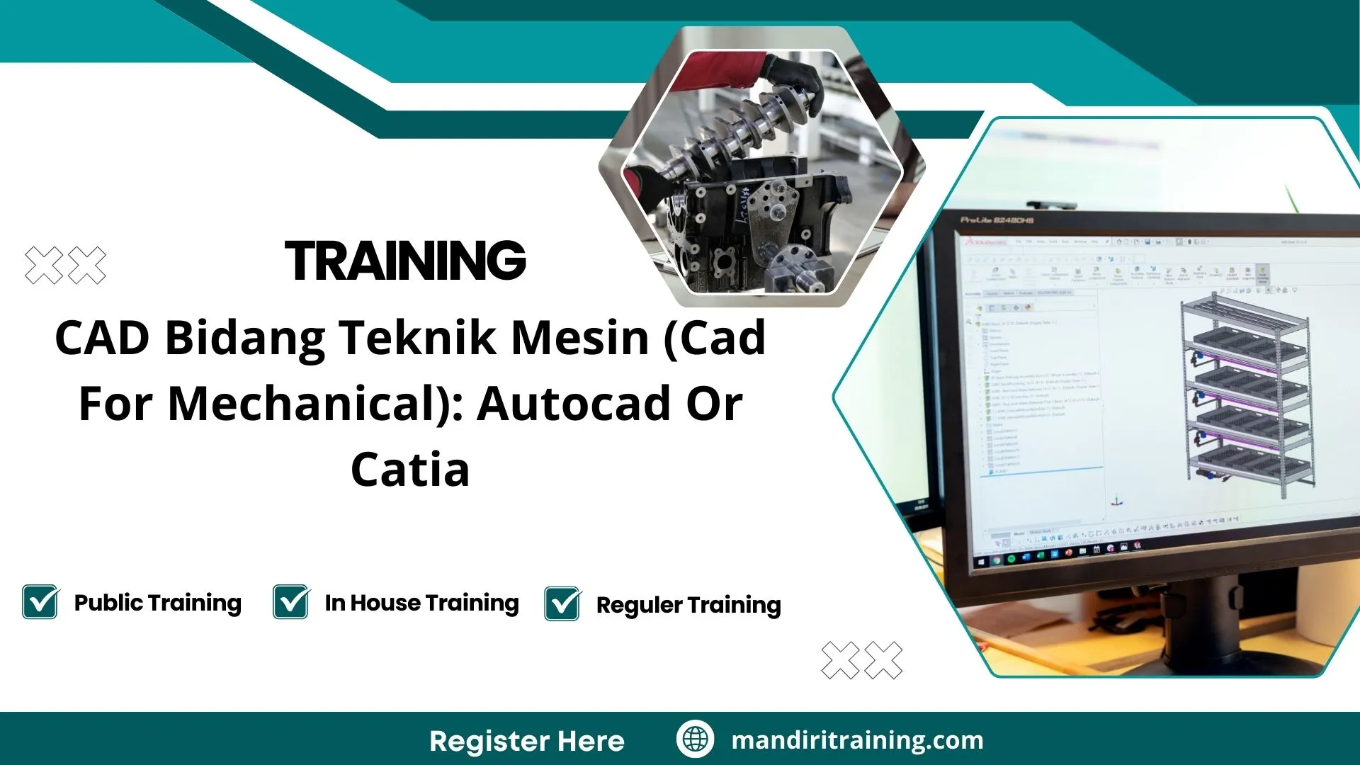 Training CAD Bidang Teknik Mesin (Cad For Mechanical): Autocad Or Catia