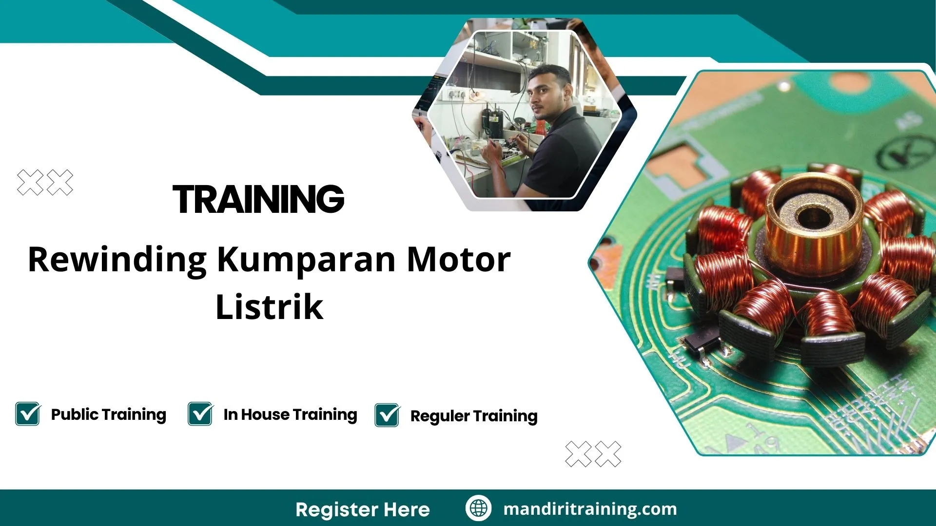Training menggulung ulang kumparan motor listrik