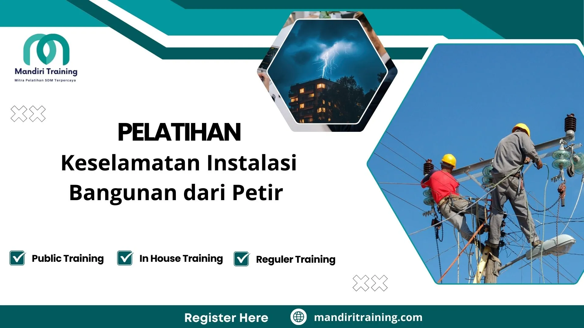 Pelatihan instalasi penangkal petir gedung