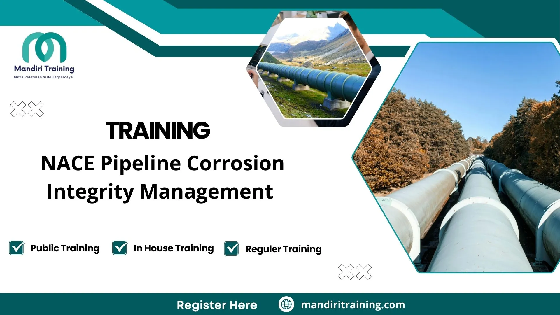 Training pipeline corrosion protection